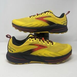 Brooks Cascadia 16 Men's Size 12 Yellow Black Running Trail Athletic Shoes